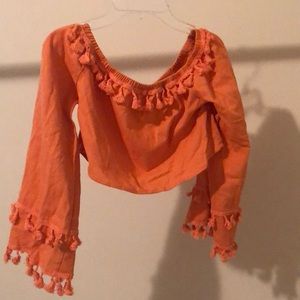 XS Shein orange top